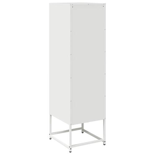 Skab 36x39x123 cm koldvalset stål hvid
