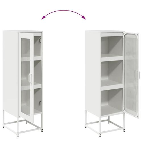 Skab 36x39x123 cm koldvalset stål hvid