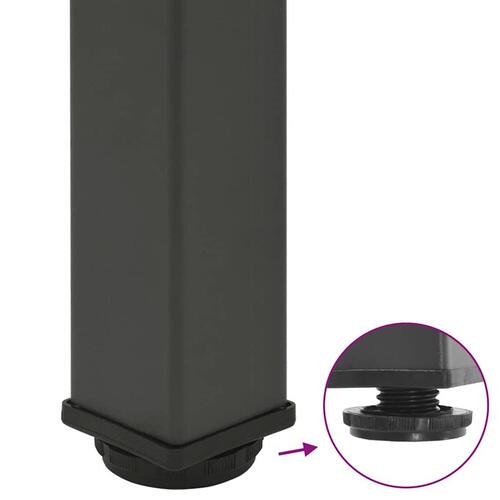 Sofabordben 4 stk. 110-112 cm stål antracitgrå