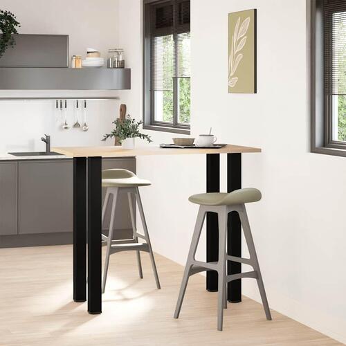 Sofabordben 4 stk. 110-112 cm stål sort