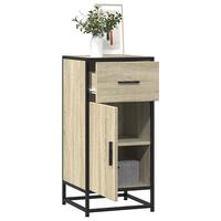 Skab 35,5x35x76 cm konstrueret træ og metal sonoma-eg