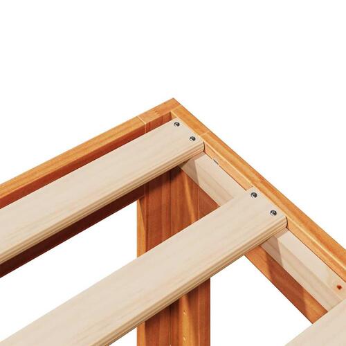 Sengeramme uden madras 90x200 cm massivt fyrretræ gyldenbrun