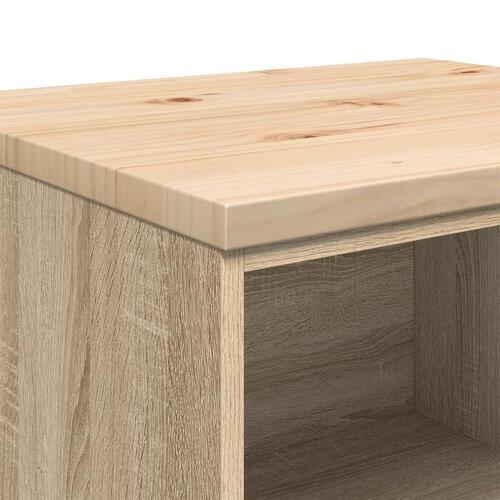 Garageopbevaringsskab Sonoma eg 60x51x85cm Massivt træ Fyrretræ