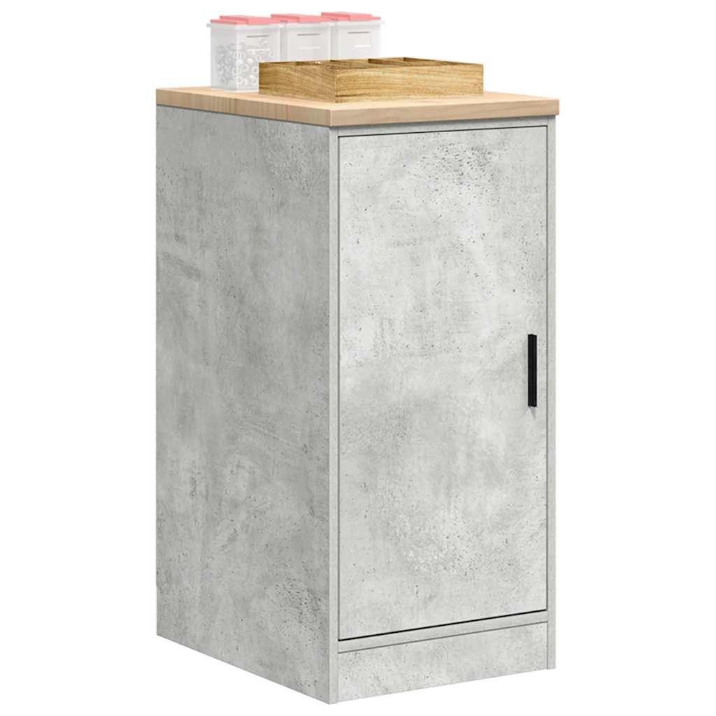 Garageopbevaringsskab Beton Grå 40x51x85cm Massivt træ Fyrretræ