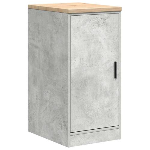 Garageopbevaringsskab Beton Grå 40x51x85cm Massivt træ Fyrretræ