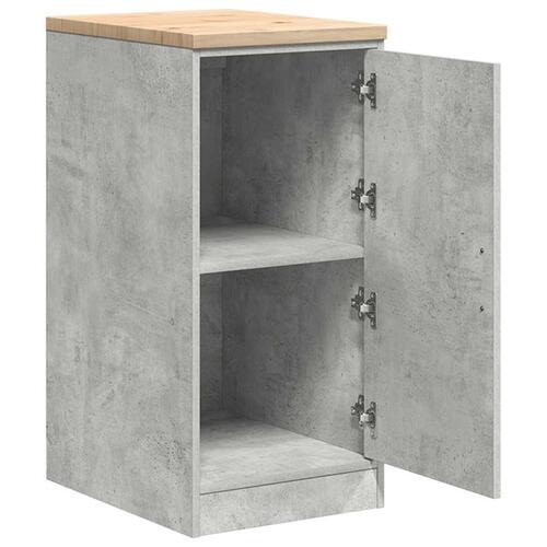 Garageopbevaringsskab Beton Grå 40x51x85cm Massivt træ Fyrretræ