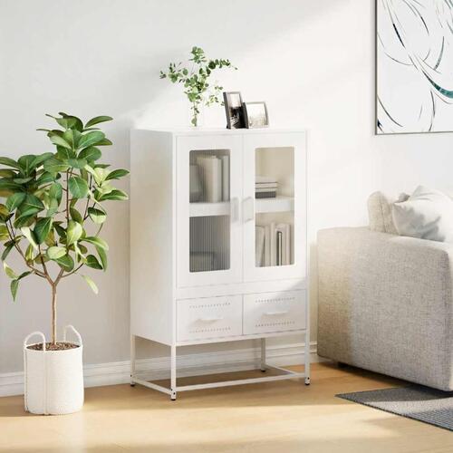Skab 68x39x111,5 cm stål hvid