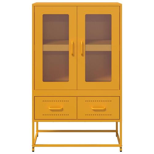 Højskab 68x39x111,5 cm stål sennepsgul
