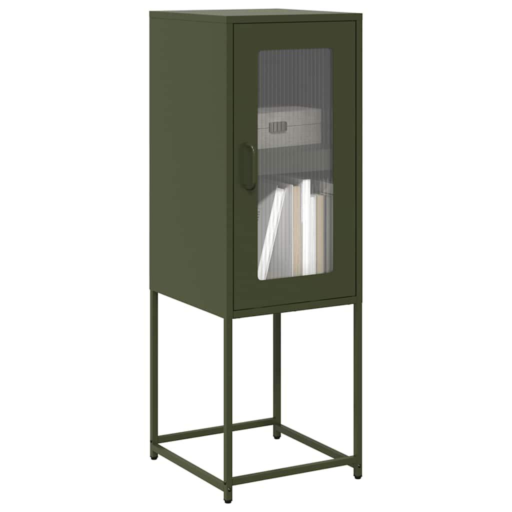 Skab 36x39x107 cm koldvalset stål olivengrøn