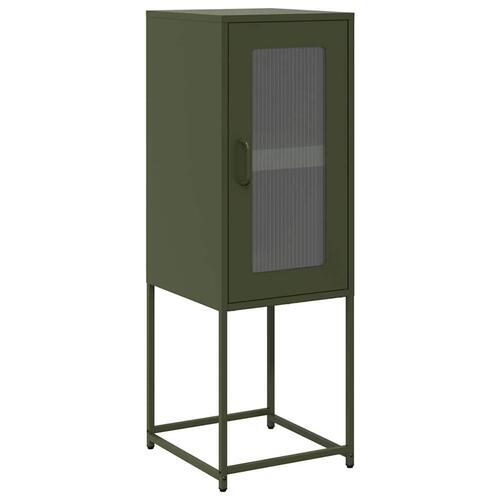 Skab 36x39x107 cm koldvalset stål olivengrøn
