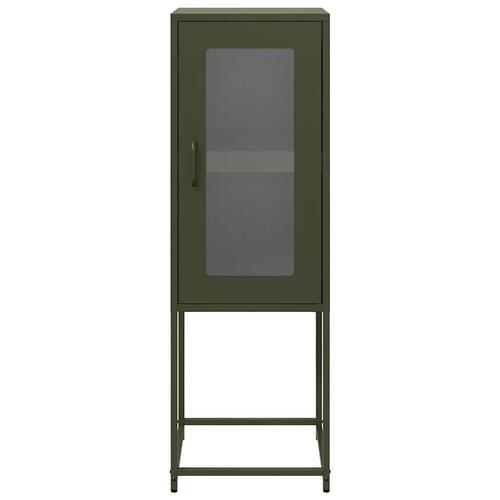 Skab 36x39x107 cm koldvalset stål olivengrøn