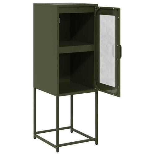Skab 36x39x107 cm koldvalset stål olivengrøn