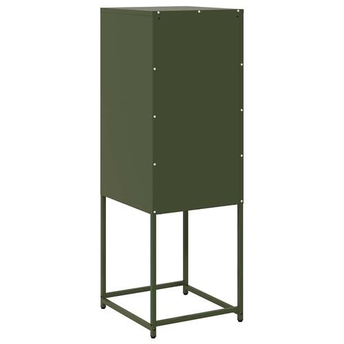Skab 36x39x107 cm koldvalset stål olivengrøn