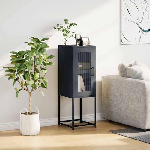 Skænk 36x39x107 cm koldvalset stål antracitgrå