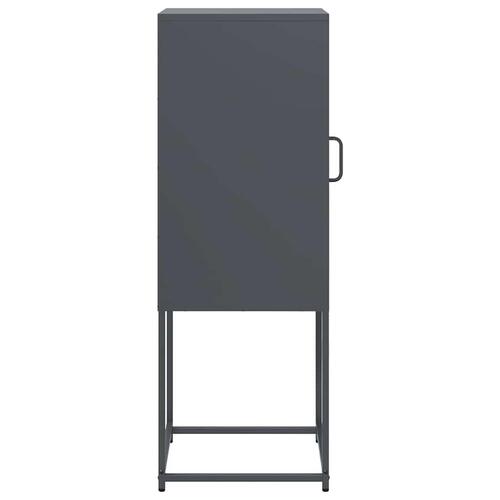 Skænk 36x39x107 cm koldvalset stål antracitgrå