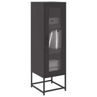 Skab 36x39x123 cm koldvalset stål sort