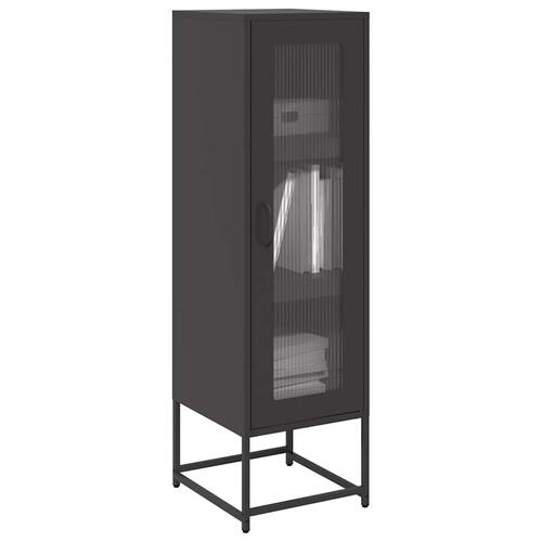 Skab 36x39x123 cm koldvalset stål sort