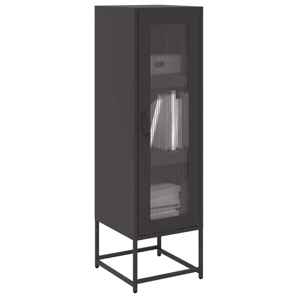 Skab 36x39x123 cm koldvalset stål sort