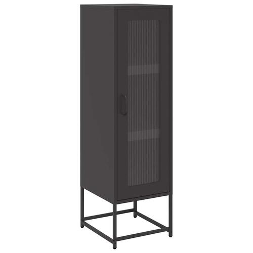 Skab 36x39x123 cm koldvalset stål sort