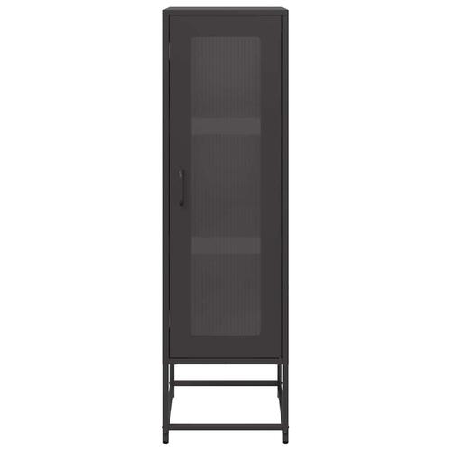 Skab 36x39x123 cm koldvalset stål sort
