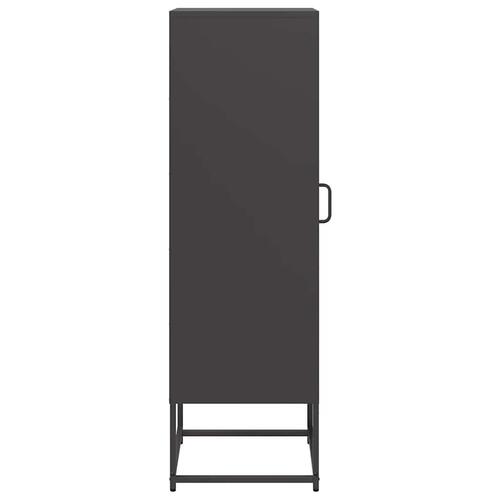 Skab 36x39x123 cm koldvalset stål sort