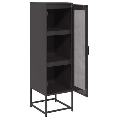 Skab 36x39x123 cm koldvalset stål sort