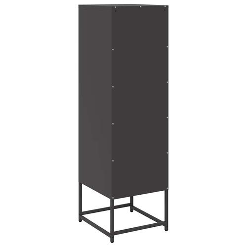 Skab 36x39x123 cm koldvalset stål sort
