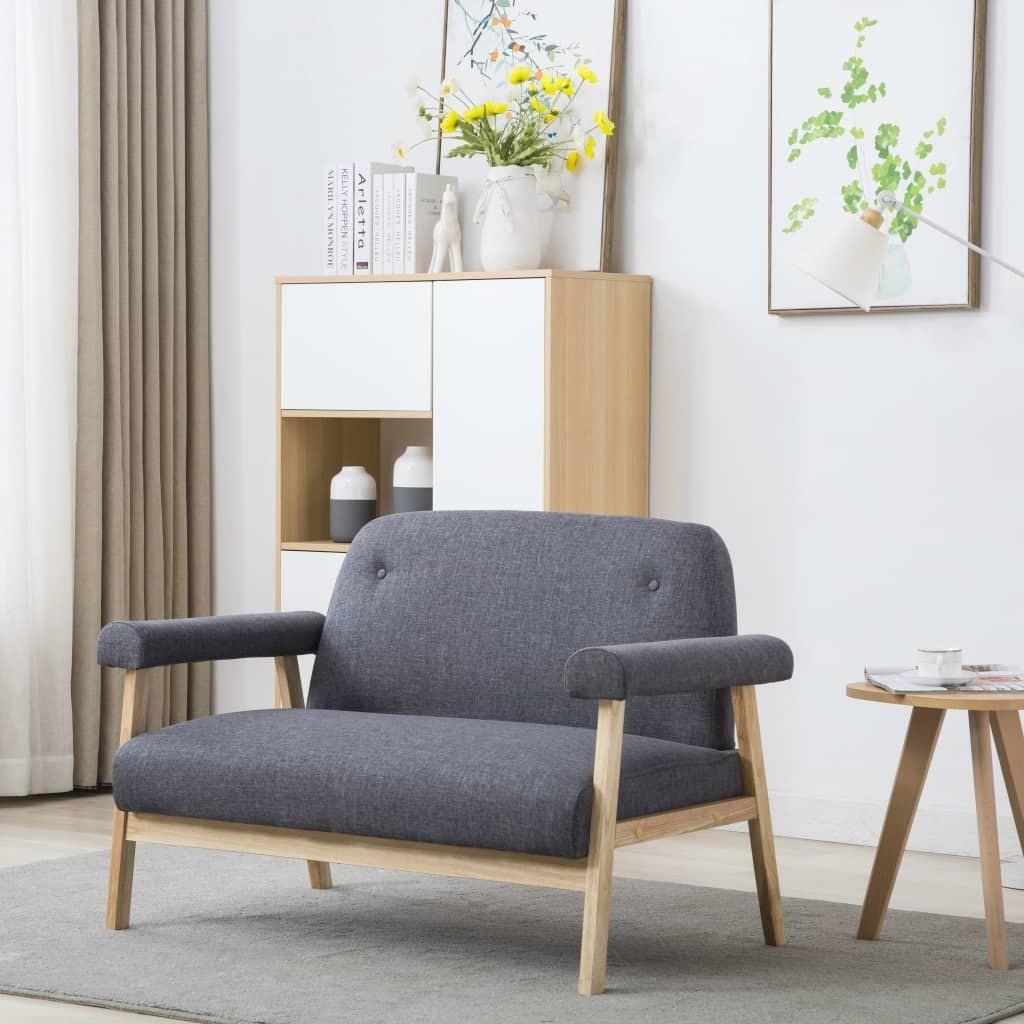 Topersoners sofa i stof mørkegrå