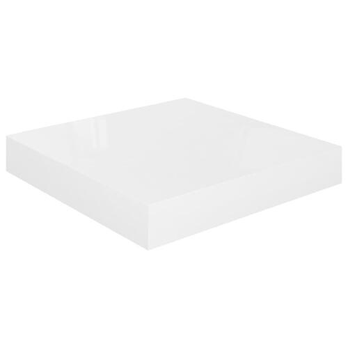 Væghylder 2 stk. 23x23,5x3,8 cm MDF hvid højglans