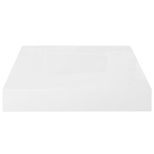 Væghylder 2 stk. 23x23,5x3,8 cm MDF hvid højglans