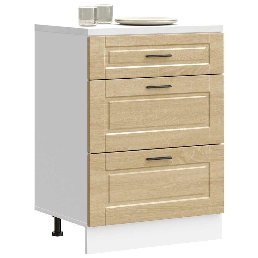 Køkkenunderskab Porto konstrueret træ sonoma-eg