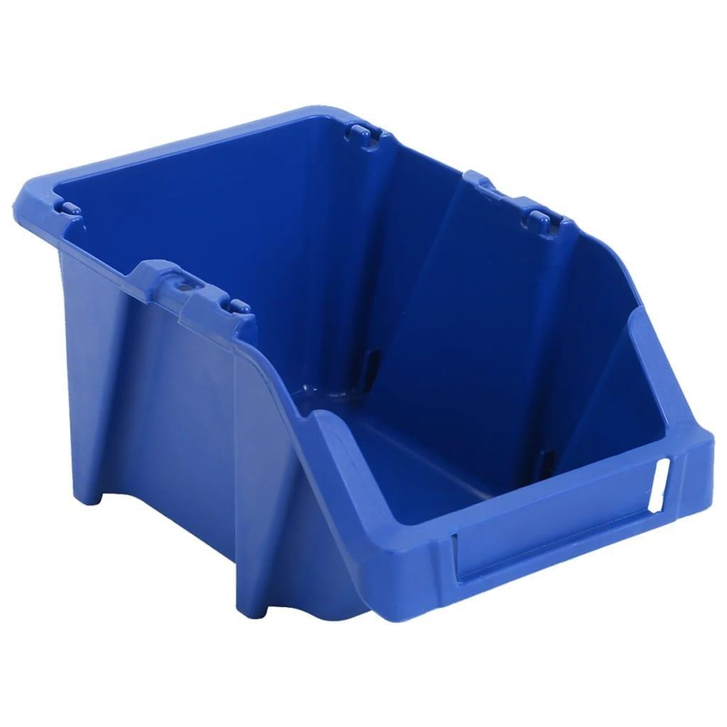 Stabelbare opbevaringskasser 250 stk. 103 x 165 x 76 mm blå
