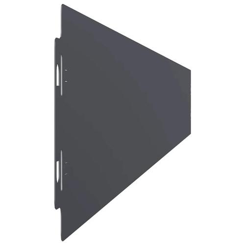 Plænekanter 10 stk. 10x103 cm koldvalset stål antracit