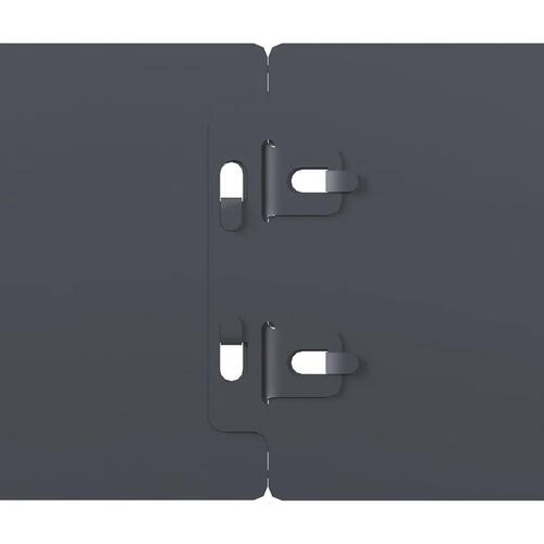 Plænekanter 10 stk. 10x103 cm koldvalset stål antracit