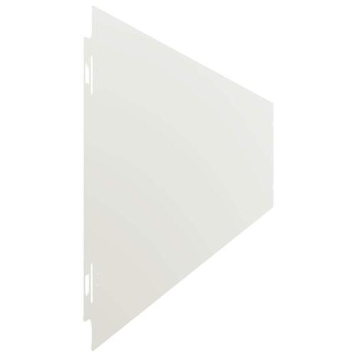 Plænekanter 10 stk. 15x103 cm koldvalset stål hvid