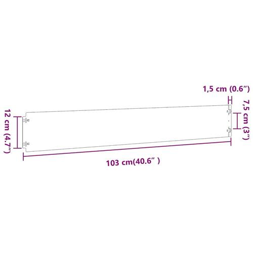 Plænekanter 10 stk. 15x103 cm koldvalset stål hvid