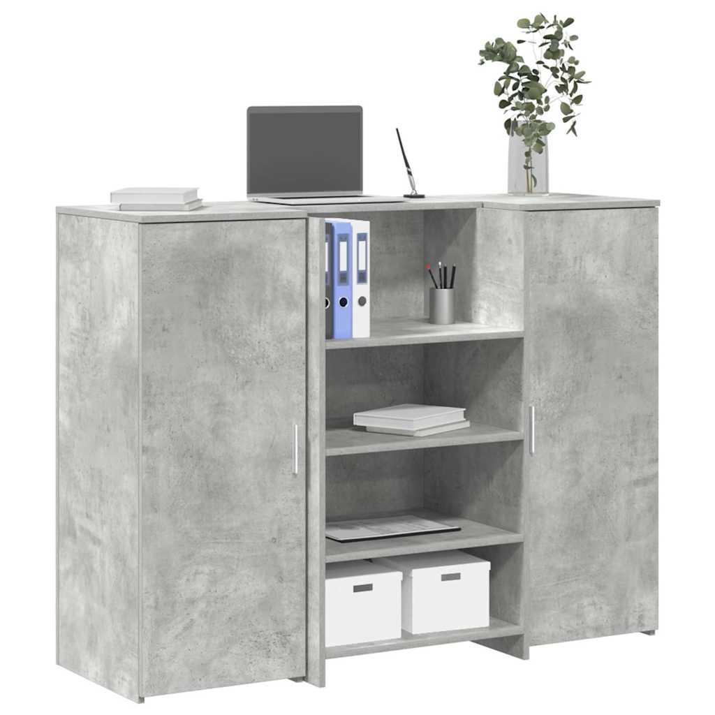 Receptionsskranke 135x50x103,5 cm konstrueret træ beton grå