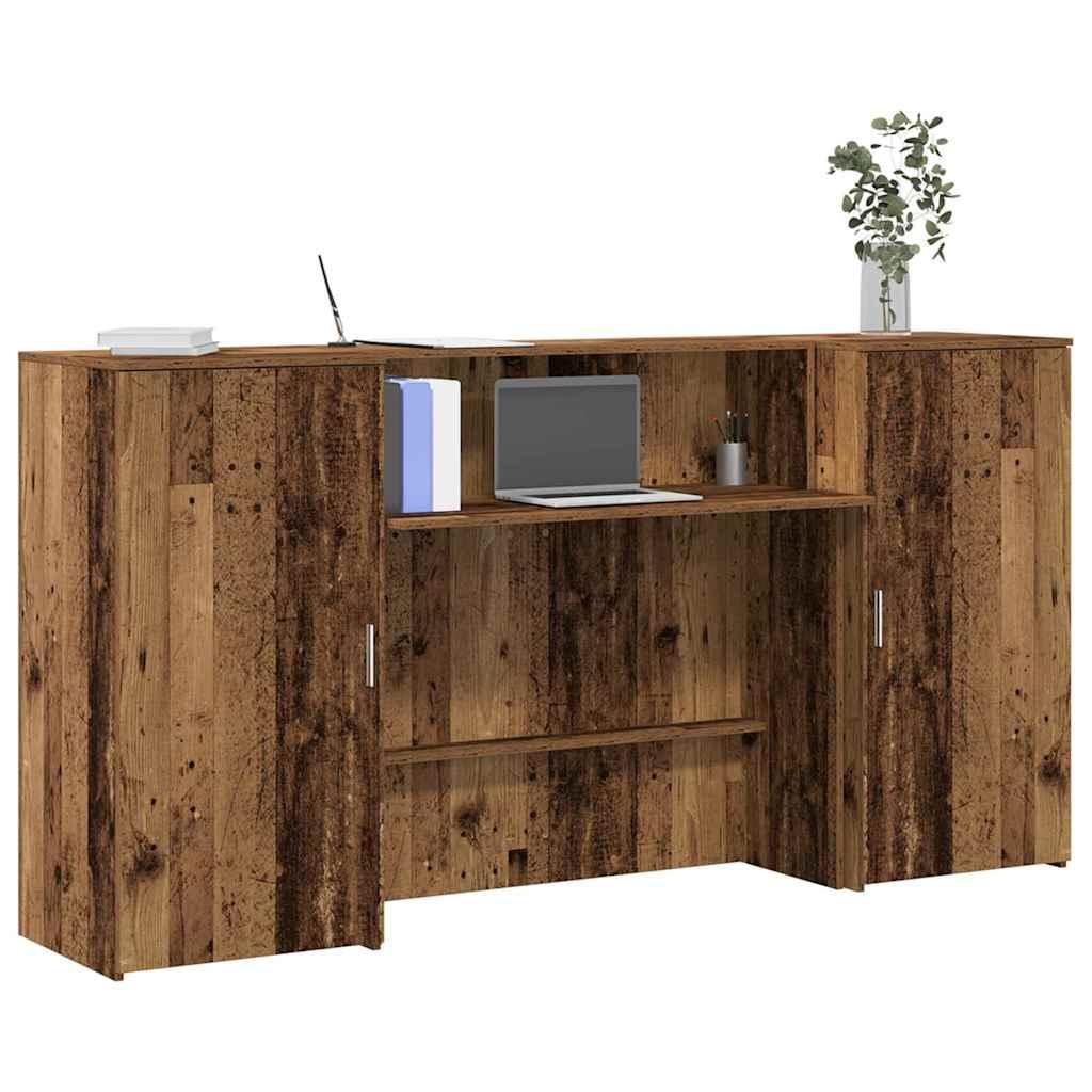 Receptionsskranke Konstrueret Træ - Gammelt træ / 200 x 50 x 103.5 cm