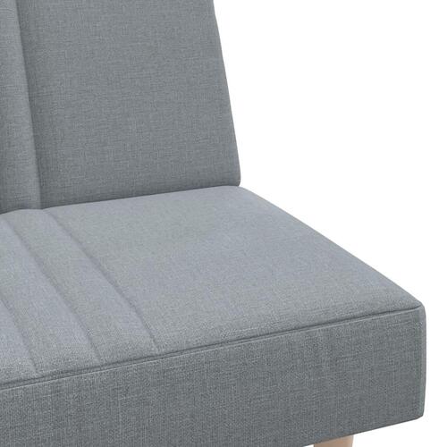 Sovesofa med chaiselong 255x140x70 cm stof lysegrå