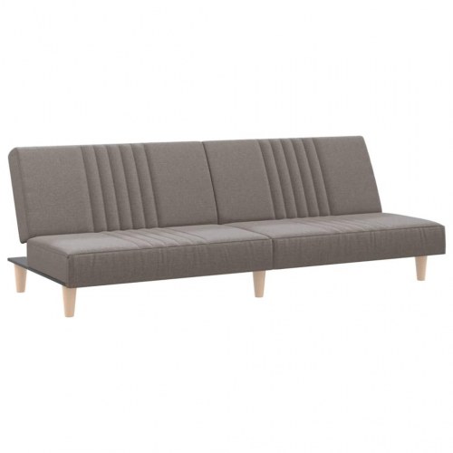 Sovesofa i stof - gråbrun, justerbart ryglæn
