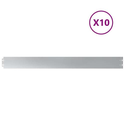 Plænekanter 10 stk. 10x103 cm galvaniseret stål
