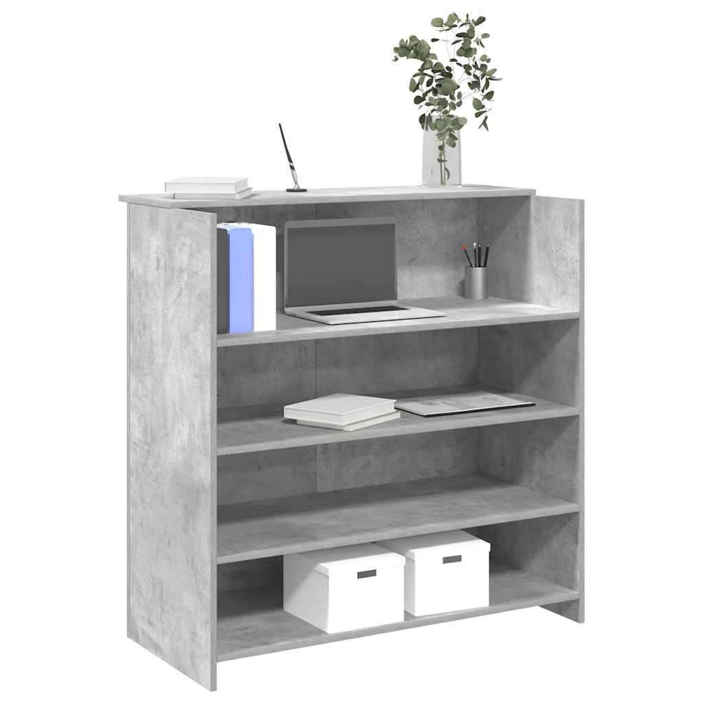 Receptionsskranke Konstrueret Træ - Betongrå / 100 x 50 x 103.5 cm