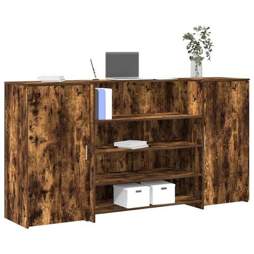 Receptionsskranke 200x50x103,5 cm røget egetræsfarve