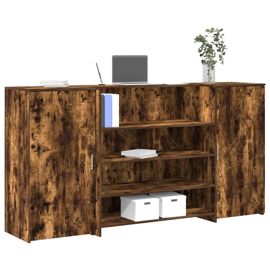 Receptionsskranke 200x50x103,5 cm røget egetræsfarve