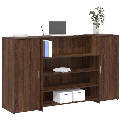 Receptionsskranke 180x50x103,5 cm brun egetræsfarve