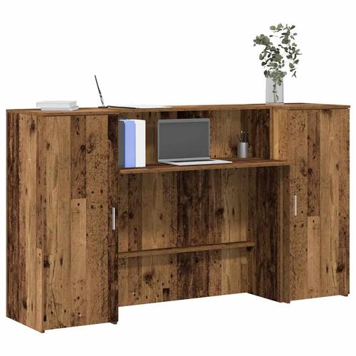 Receptionsskranke 180x50x103,5 cm konstrueret træ antikt træ
