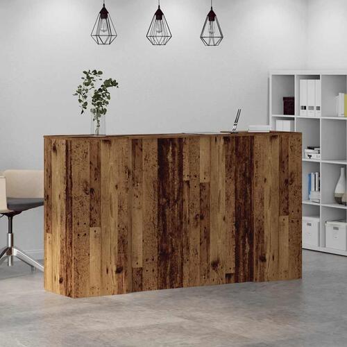 Receptionsskranke 180x50x103,5 cm konstrueret træ antikt træ