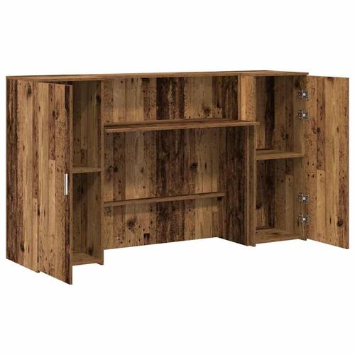 Receptionsskranke 180x50x103,5 cm konstrueret træ antikt træ