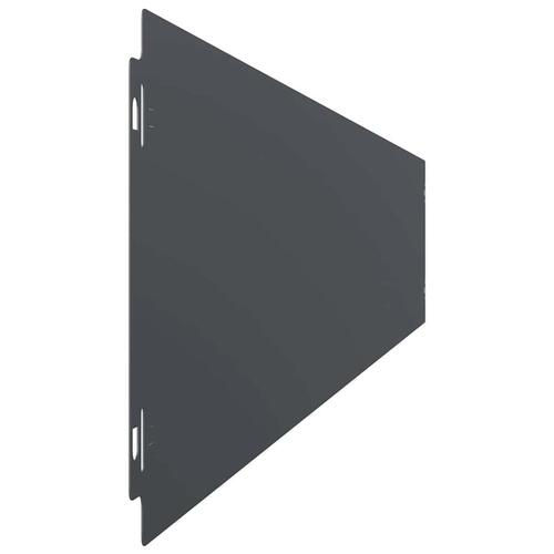 Plænekanter 10 stk. 15x103 cm koldvalset stål antracit