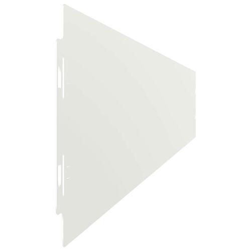 Plænekanter 10 stk. 10x103 cm koldvalset stål hvid